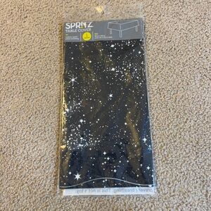 Spritz Black and White stars Table Cover